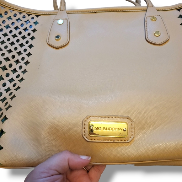 Big Buddha tote with teal lining - Picture 5 of 7